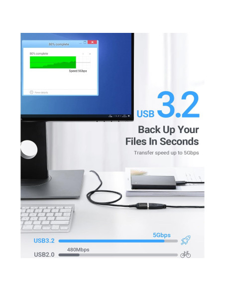 Cable de Extensión USB 3.0 AINOPE 3M Negro Alta Velocidad