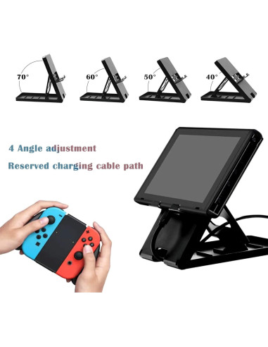 Soporte Plegable UDEE para Nintendo Switch y Dispositivos - Negro