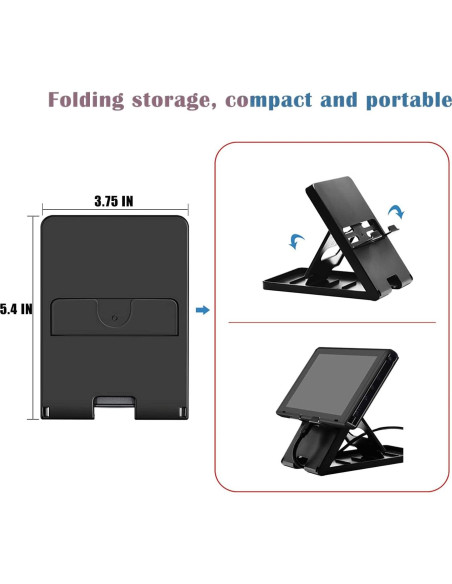 Soporte Plegable UDEE para Nintendo Switch y Dispositivos - Negro
