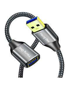 Cable de Extensión USB 3.0 Yeung Qee 0.3m 5Gbps Macho a Hembra