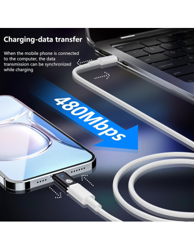 Adaptador USB C a Lightning 35W Liaoan - Carga Rápida, 2 Piezas