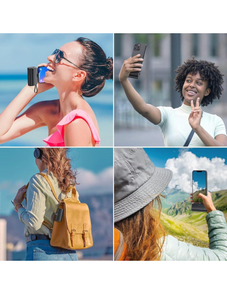 Cargador Portátil Mini 5200mAh con Cable Tipo-C y Lightning