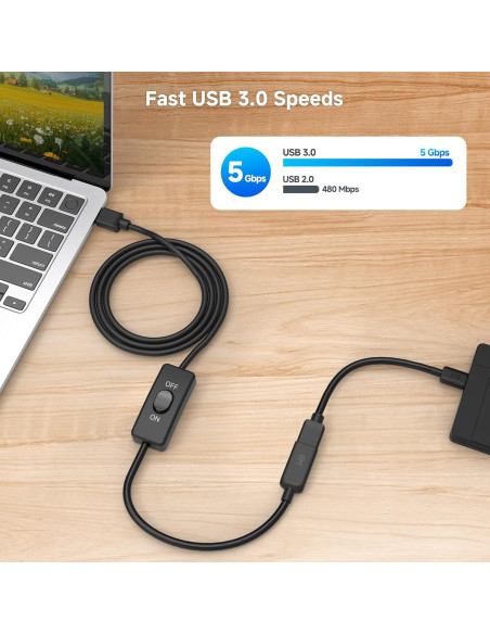 Cable de Extensión USB 3.0 Cable Matters 1.83 m con Interruptor