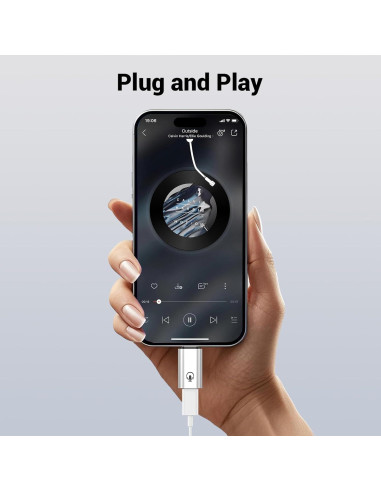 Adaptador de Audio USB C a iPhone Fidioto Plata - Solo Audio