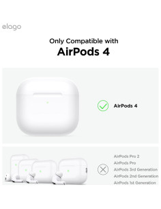 Funda de Silicona elago para AirPods 4 - Rosa Arena, Resistente 2
