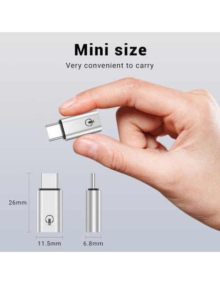 Adaptador de Audio USB C a iPhone Fidioto Plata - Solo Audio