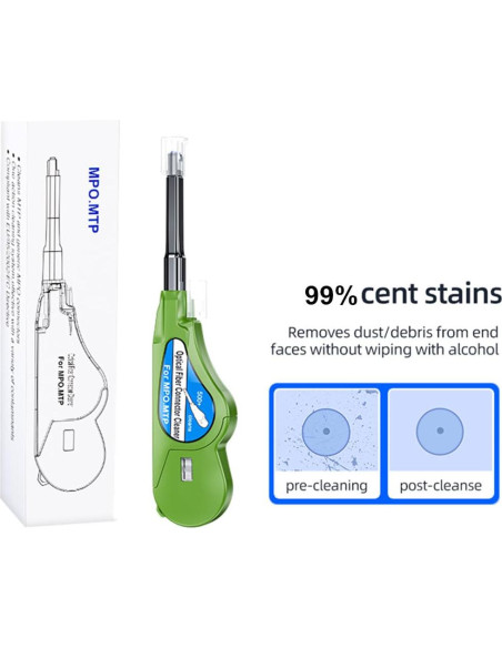 Limpiador de fibra óptica NewMainOne N-111 500 limpiezas Verde Limpiador de fibra óptica NewMainOne N-111 500 limpiezas Verde