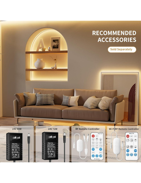 Cinta LED COB PAUTIX 6.1m 3087 LEDs Blanco Cálido 2700K