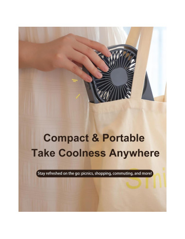 Ventilador Silencioso de Escritorio Mottinhill Rosa 360 3 Velocidades