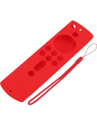 Funda de Silicona Antideslizante para Control Remoto Fire TV 4K - Rojo
