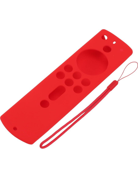 Funda de Silicona Antideslizante para Control Remoto Fire TV 4K - Rojo