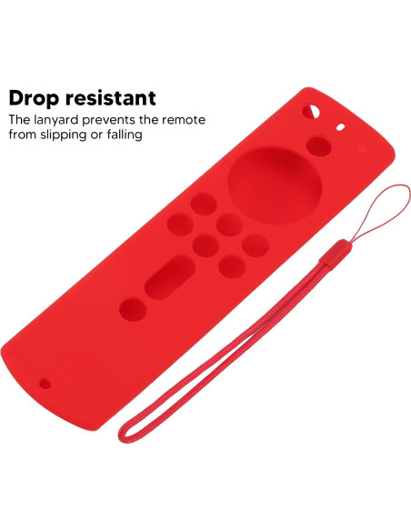Funda de Silicona Antideslizante para Control Remoto Fire TV 4K - Rojo