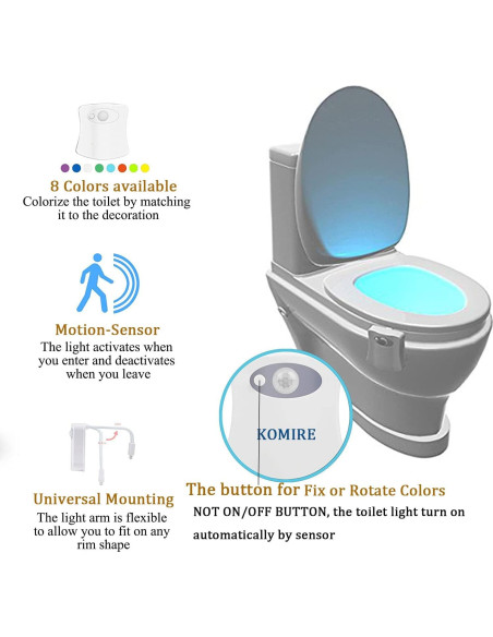Luz Nocturna LED HASTHIP con Sensor de Movimiento Multicolor