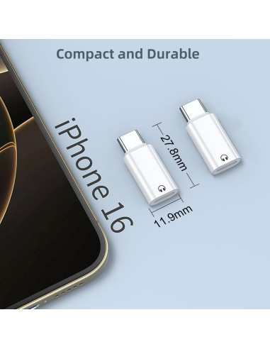 Adaptadores de Audio USB C a Lightning Jadebones - 2 Piezas