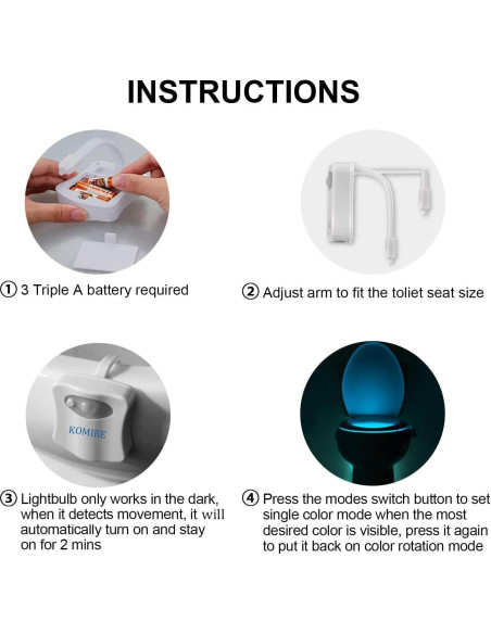 Luz Nocturna LED HASTHIP con Sensor de Movimiento Multicolor