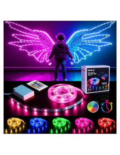 Luces de tira LED a pilas BestLuz 2m RGB con control remoto