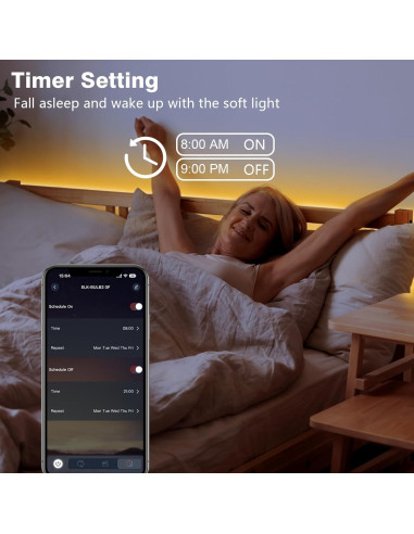 Tira LED 30m Wefomey 2700K-6500K Regulable con Control Remoto