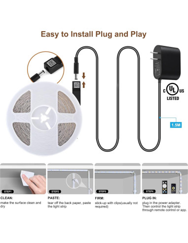 Tira LED 30m Wefomey 2700K-6500K Regulable con Control Remoto