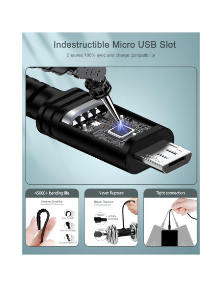 Cargador Micro USB Doble Puerto AILKIN con Cable 1.83m