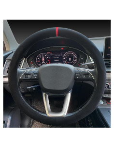 Cubierta de Volante Carodi 15" Suede Antideslizante Negra