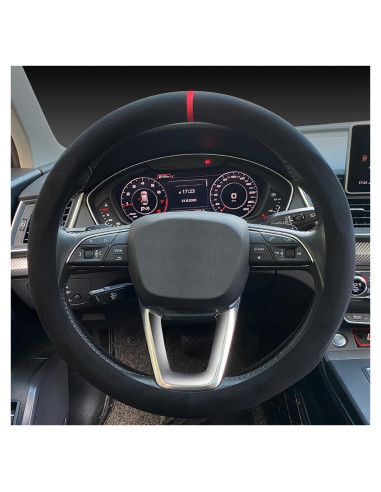 Cubierta de Volante Carodi 15" Suede Antideslizante Negra