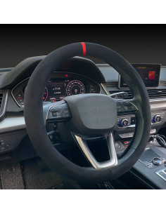 Cubierta de Volante Carodi 15" Suede Antideslizante Negra 2