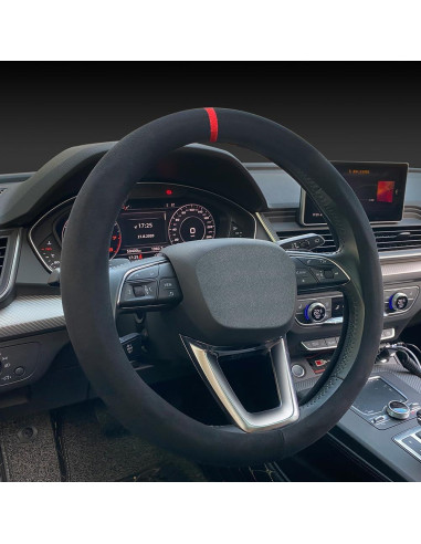 Cubierta de Volante Carodi 15" Suede Antideslizante Negra