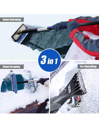 Cepillo de Nieve Extensible SEG Direct 127 cm con Raspador