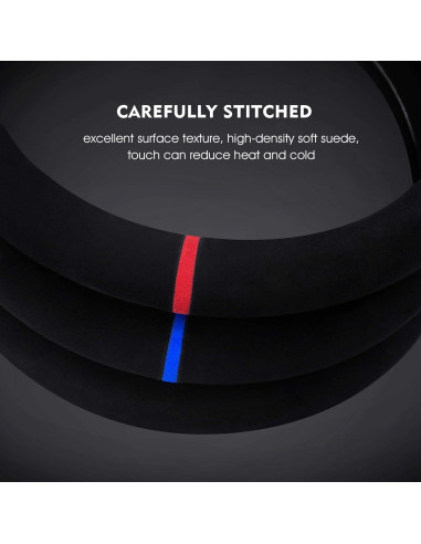 Cubierta de Volante Carodi 15" Suede Antideslizante Negra