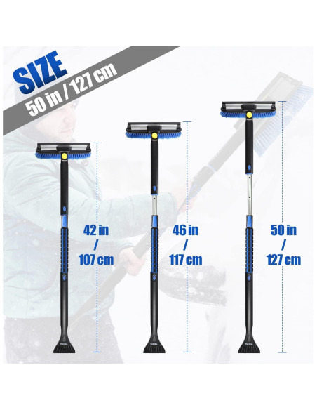 Cepillo de Nieve Extensible SEG Direct 127 cm con Raspador