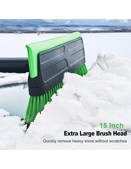 Cepillo de Nieve SEAAES 142 cm Extensible para SUV y Camiones