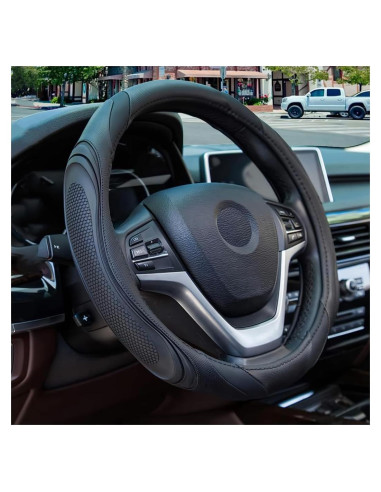 Cubierta de Volante de Cuero Osilly 15 Pulgadas Antideslizante