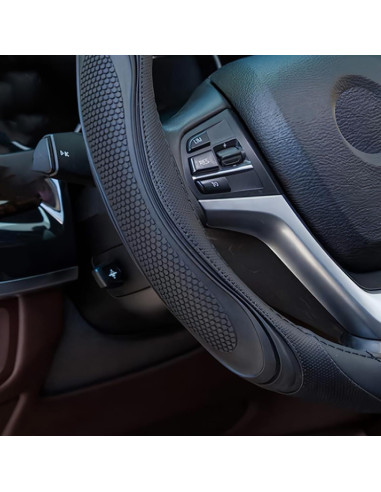 Cubierta de Volante de Cuero Osilly 15 Pulgadas Antideslizante