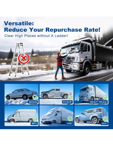 Cepillo de Nieve Extensible Epltion 183 cm con Raspador