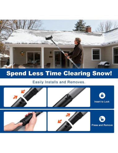 Cepillo de Nieve Extensible Epltion 183 cm con Raspador