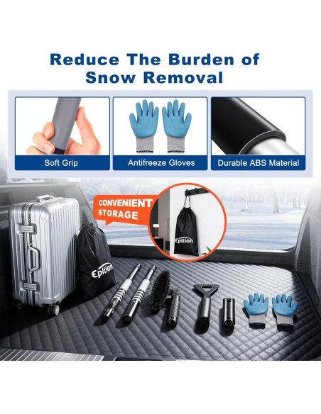 Cepillo de Nieve Extensible Epltion 183 cm con Raspador