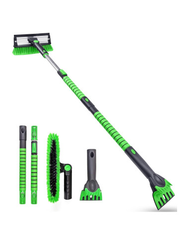 Raspador de Hielo y Cepillo de Nieve SEAAES 140 cm Extensible