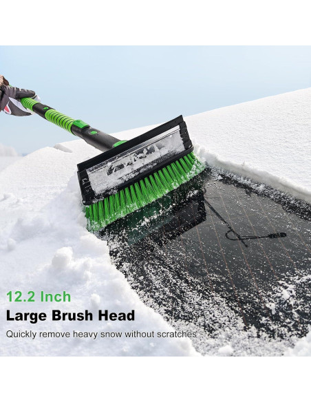 Raspador de Hielo y Cepillo de Nieve SEAAES 140 cm Extensible