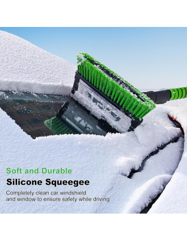 Raspador de Hielo y Cepillo de Nieve SEAAES 140 cm Extensible