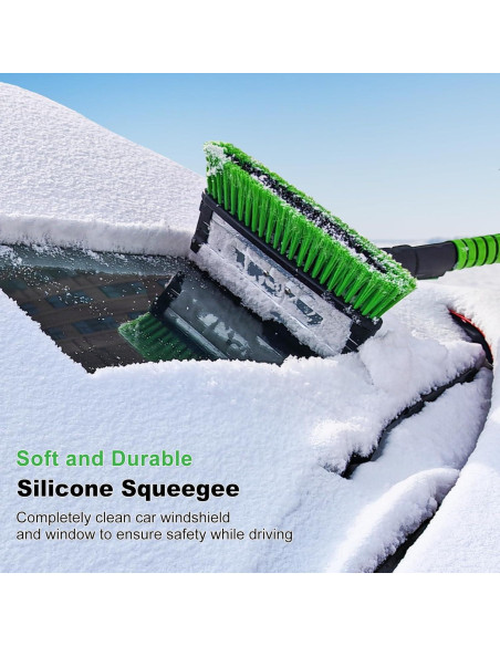 Raspador de Hielo y Cepillo de Nieve SEAAES 140 cm Extensible