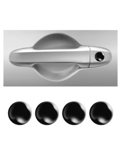 Cubiertas de Cerradura de Llave de Coche Hirificing 4PCS Negro