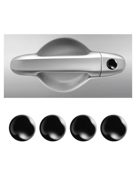 Cubiertas de Cerradura de Llave de Coche Hirificing 4PCS Negro