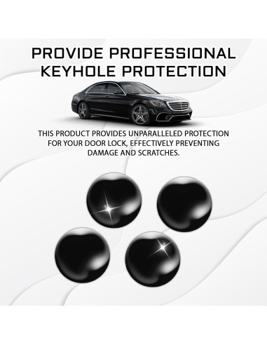 Cubiertas de Cerradura de Llave de Coche Hirificing 4PCS Negro