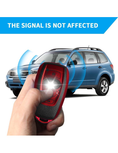 Funda de Llave QBUC para Subaru 4 Botones TPU Rojo