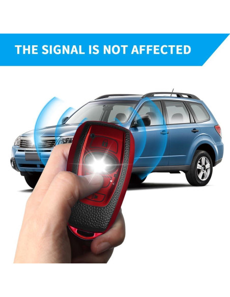 Funda de Llave QBUC para Subaru 4 Botones TPU Rojo
