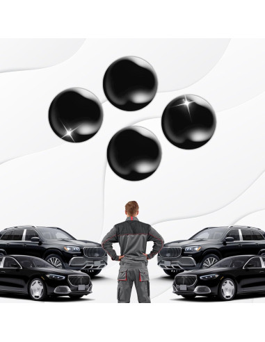 Cubiertas de Cerradura de Llave de Coche Hirificing 4PCS Negro