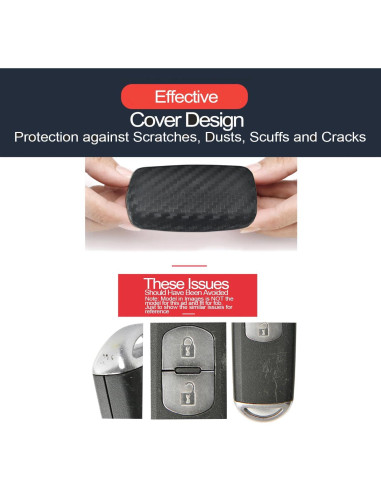 Funda de Llave para Ford INFIPAR IP1042 Fibra de Carbono 2pcs