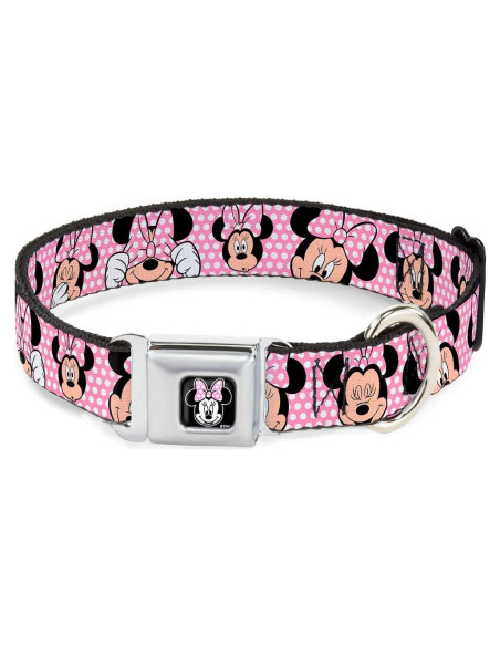 Collar para Perro Buckle-Down Minnie Mouse Rosa 3.81 cm Ancho