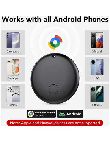 Etiquetas de Rastreo Bluetooth Ajblg - Paquete de 4, Android