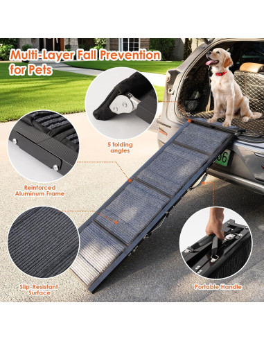 Rampa Plegable para Perros RexTact 350kg Antideslizante 170cm